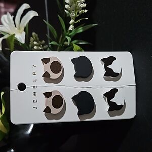Set 🎁 of 3 Adorable Cat Earring Studs